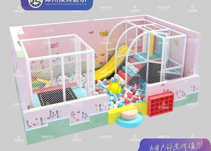 Hanlin Amusement Indoor Playground Structurer Macaron Themed Play Area Equipment