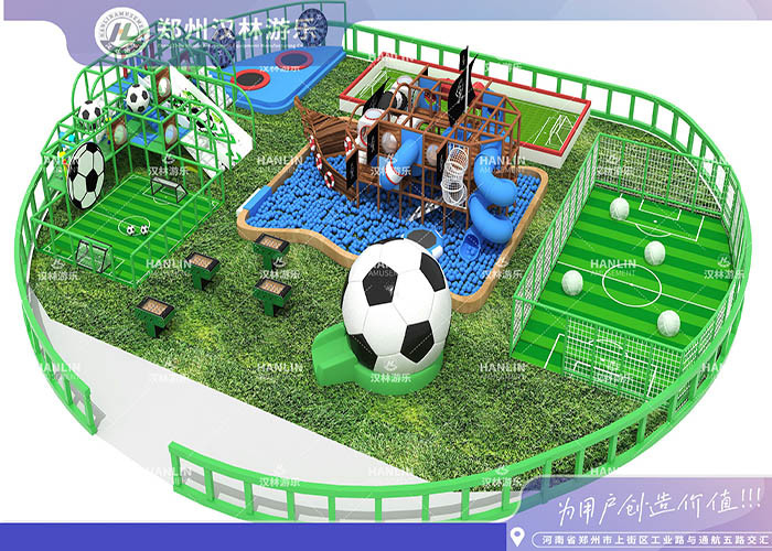 Football Theme Commercial Indoor Playground Structure For Adventure