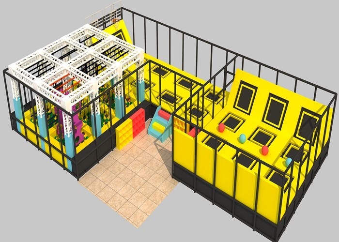  Customized Indoor Trampoline Park Playground Center Equipment With Dodge Ball