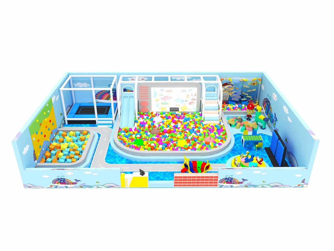 Bule Color Theme Indoor Play Equipment Soft Play Structurers Play Centre Equipment