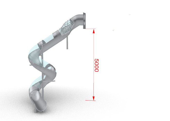 76cm Transparent Large Tube Slide Outdoor Playground Stainless Steel 304 Slides