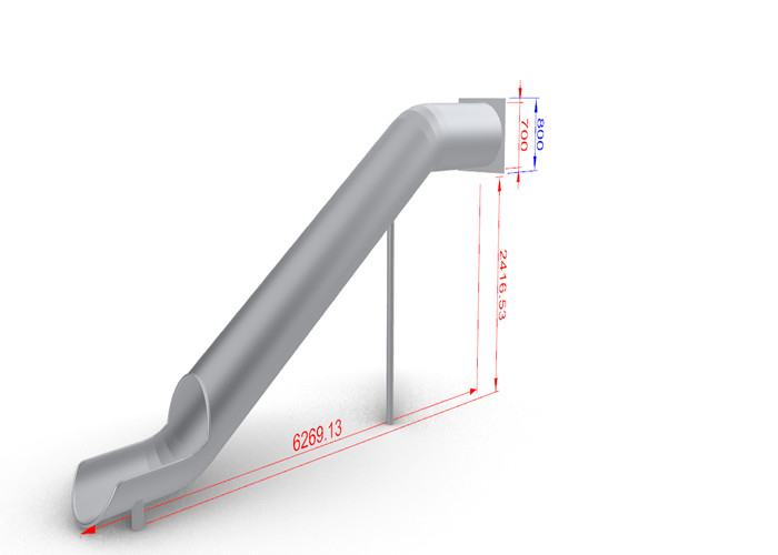 Outdoor Park Metal Tube Slide Ss304 Stainless Steel Playset