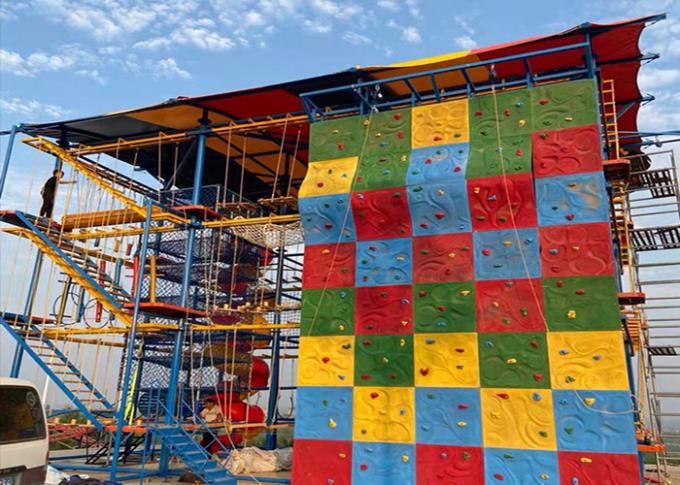 Colorful I Layer Adventure Inside Ropes Course Park Children